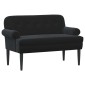 vidaXL Love seat με κουμπιά Μαύρο 120 x 66 x 78 εκ. Βελούδο