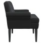 vidaXL Love seat με κουμπιά Μαύρο 120 x 66 x 78 εκ. Βελούδο