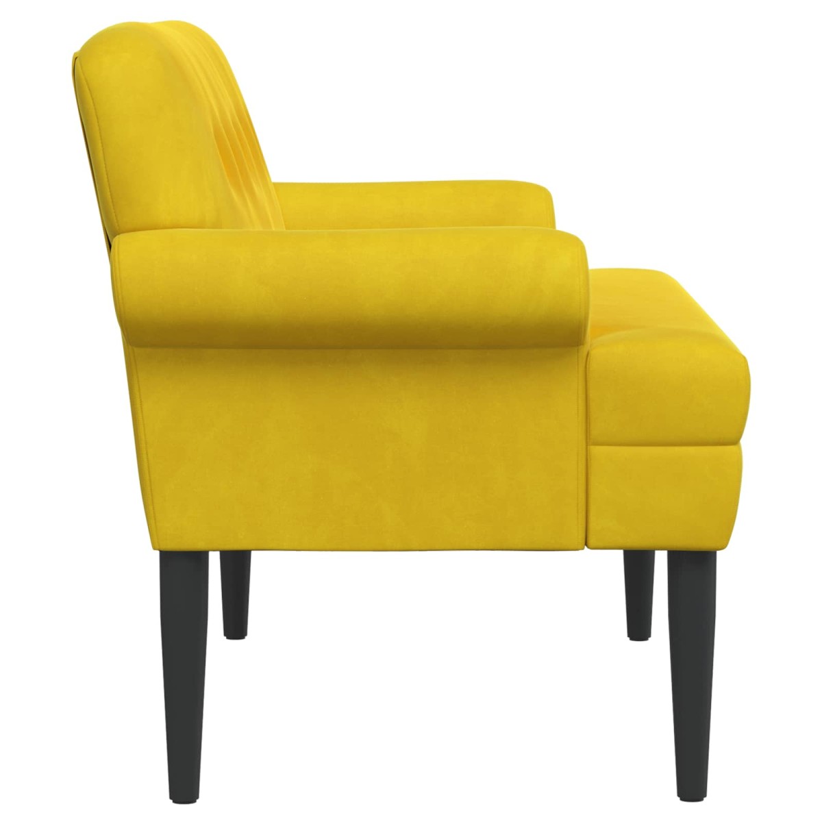 vidaXL Love seat με κουμπιά Κίτρινο 120 x 66 x 78 εκ. Βελούδο
