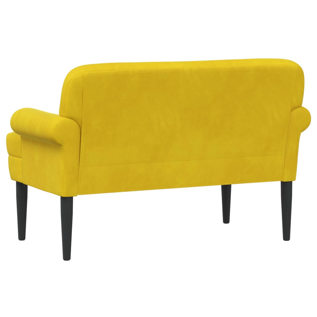 vidaXL Love seat με κουμπιά Κίτρινο 120 x 66 x 78 εκ. Βελούδο