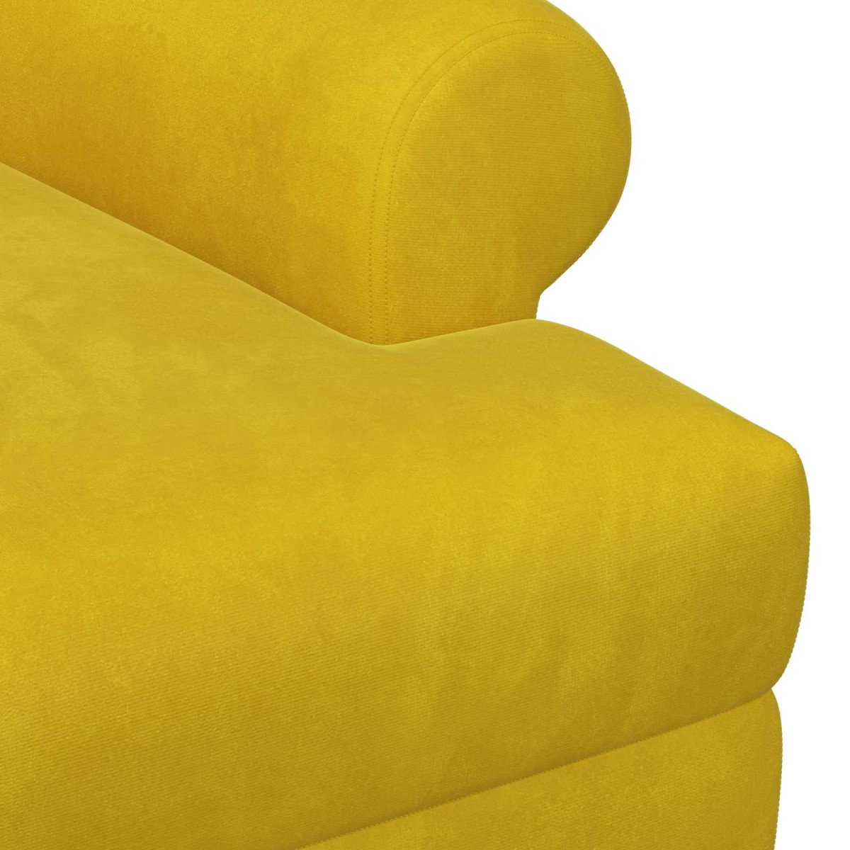 vidaXL Love seat με κουμπιά Κίτρινο 120 x 66 x 78 εκ. Βελούδο
