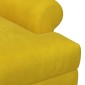 vidaXL Love seat με κουμπιά Κίτρινο 120 x 66 x 78 εκ. Βελούδο