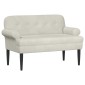 vidaXL Love seat με κουμπιά Κρεμ 120 x 66 x 78 εκ. Βελούδο