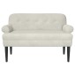 vidaXL Love seat με κουμπιά Κρεμ 120 x 66 x 78 εκ. Βελούδο