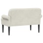 vidaXL Love seat με κουμπιά Κρεμ 120 x 66 x 78 εκ. Βελούδο