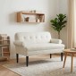 vidaXL Love seat με κουμπιά Κρεμ 120 x 66 x 78 εκ. Βελούδο