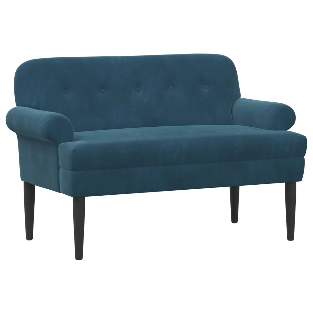 vidaXL Love seat με κουμπιά Μπλε 120 x 66 x 78 εκ. Βελούδο