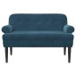 vidaXL Love seat με κουμπιά Μπλε 120 x 66 x 78 εκ. Βελούδο