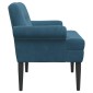 vidaXL Love seat με κουμπιά Μπλε 120 x 66 x 78 εκ. Βελούδο