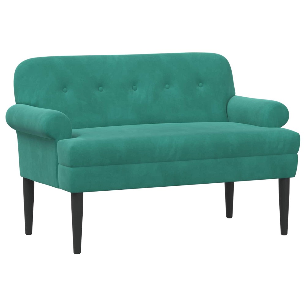 vidaXL Love seat με κουμπιά Τιρκουάζ 120 x 66 x 78 εκ. Βελούδο
