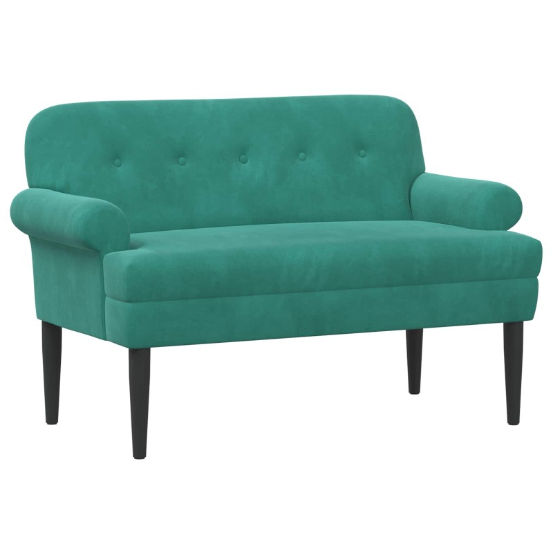 vidaXL Love seat με κουμπιά Τιρκουάζ 120 x 66 x 78 εκ. Βελούδο