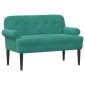 vidaXL Love seat με κουμπιά Τιρκουάζ 120 x 66 x 78 εκ. Βελούδο