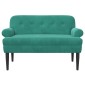 vidaXL Love seat με κουμπιά Τιρκουάζ 120 x 66 x 78 εκ. Βελούδο