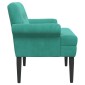 vidaXL Love seat με κουμπιά Τιρκουάζ 120 x 66 x 78 εκ. Βελούδο