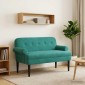 vidaXL Love seat με κουμπιά Τιρκουάζ 120 x 66 x 78 εκ. Βελούδο
