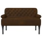 vidaXL Love seat με κουμπιά Καφέ 120 x 65 x 78 εκ