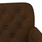 vidaXL Love seat με κουμπιά Καφέ 120 x 65 x 78 εκ