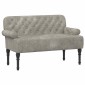 vidaXL Love seat με κουμπιά Ανοιχτό γκρι 120 x 65 x 78 εκ