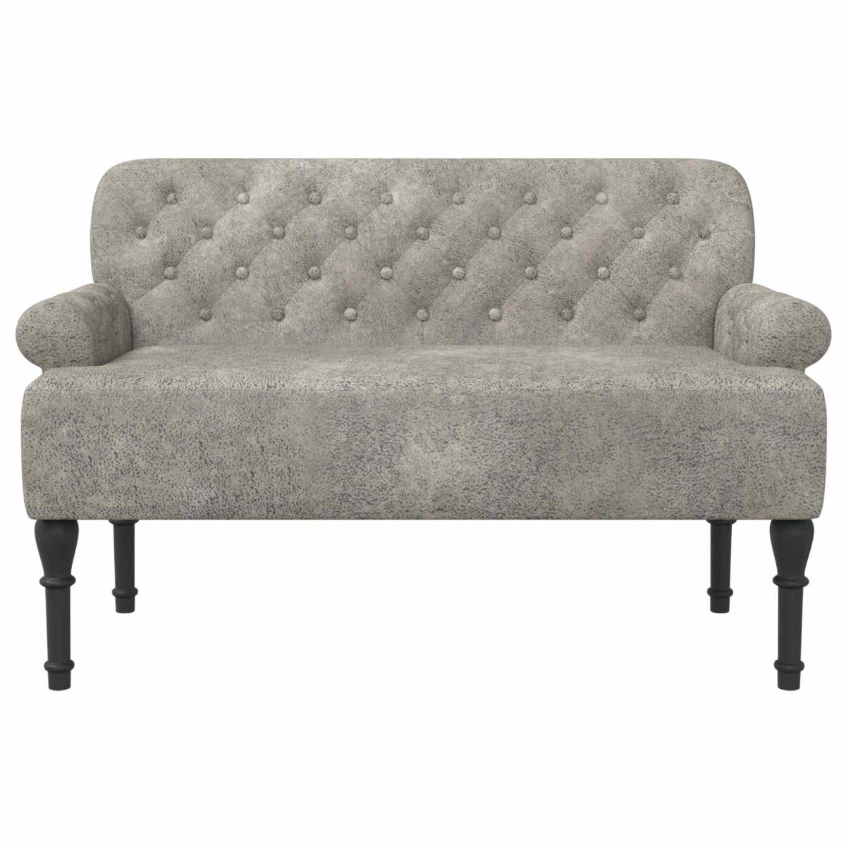 vidaXL Love seat με κουμπιά Ανοιχτό γκρι 120 x 65 x 78 εκ