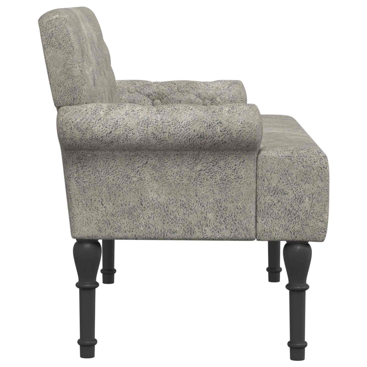 vidaXL Love seat με κουμπιά Ανοιχτό γκρι 120 x 65 x 78 εκ