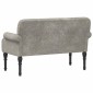 vidaXL Love seat με κουμπιά Ανοιχτό γκρι 120 x 65 x 78 εκ