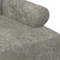 vidaXL Love seat με κουμπιά Ανοιχτό γκρι 120 x 65 x 78 εκ