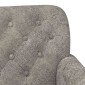 vidaXL Love seat με κουμπιά Ανοιχτό γκρι 120 x 65 x 78 εκ