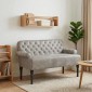 vidaXL Love seat με κουμπιά Ανοιχτό γκρι 120 x 65 x 78 εκ