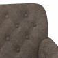 vidaXL Love seat με κουμπιά Σκούρο Γκρι 120 x 65 x 78 εκ