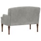 vidaXL Love seat με κουμπιά Ανοιχτό γκρι 111 x 65 x 79 εκ Βελούδο