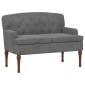 vidaXL Love seat με κουμπιά Σκούρο Γκρι 111 x 65 x 79 εκ Βελούδο