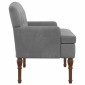 vidaXL Love seat με κουμπιά Σκούρο Γκρι 111 x 65 x 79 εκ Βελούδο