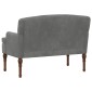 vidaXL Love seat με κουμπιά Σκούρο Γκρι 111 x 65 x 79 εκ Βελούδο