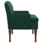 vidaXL Love seat με κουμπιά Σκούρο Πράσινο 111 x 65 x 79 εκ Βελούδο