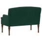 vidaXL Love seat με κουμπιά Σκούρο Πράσινο 111 x 65 x 79 εκ Βελούδο