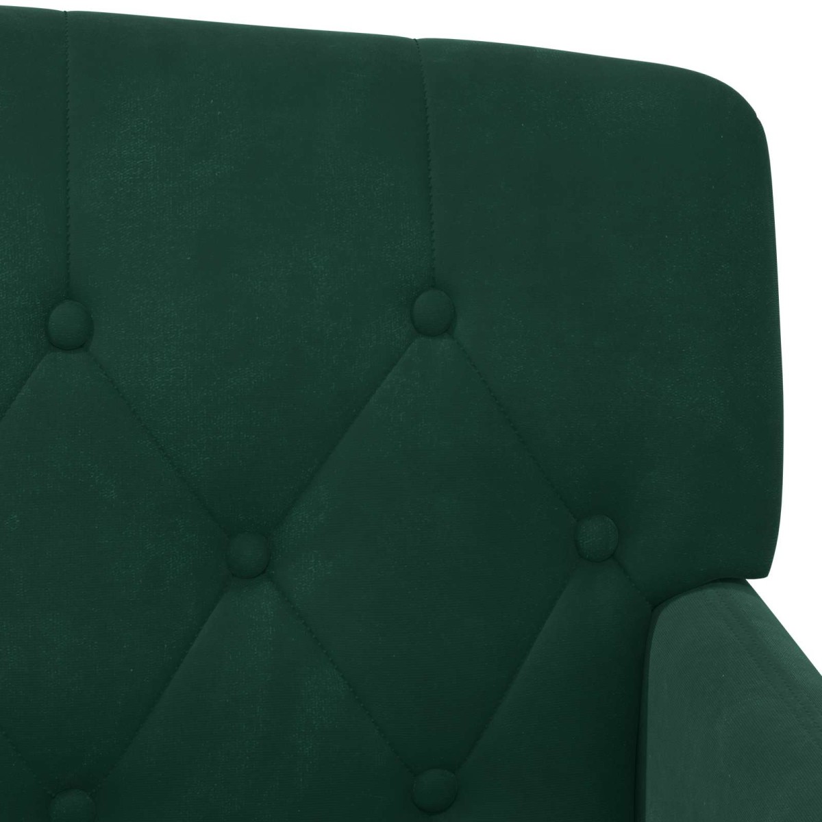 vidaXL Love seat με κουμπιά Σκούρο Πράσινο 111 x 65 x 79 εκ Βελούδο