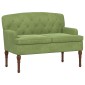 vidaXL Love seat με κουμπιά Ανοιχτό Πράσινο 111 x 65 x 79 εκ Βελούδο