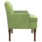 vidaXL Love seat με κουμπιά Ανοιχτό Πράσινο 111 x 65 x 79 εκ Βελούδο