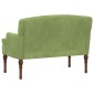 vidaXL Love seat με κουμπιά Ανοιχτό Πράσινο 111 x 65 x 79 εκ Βελούδο