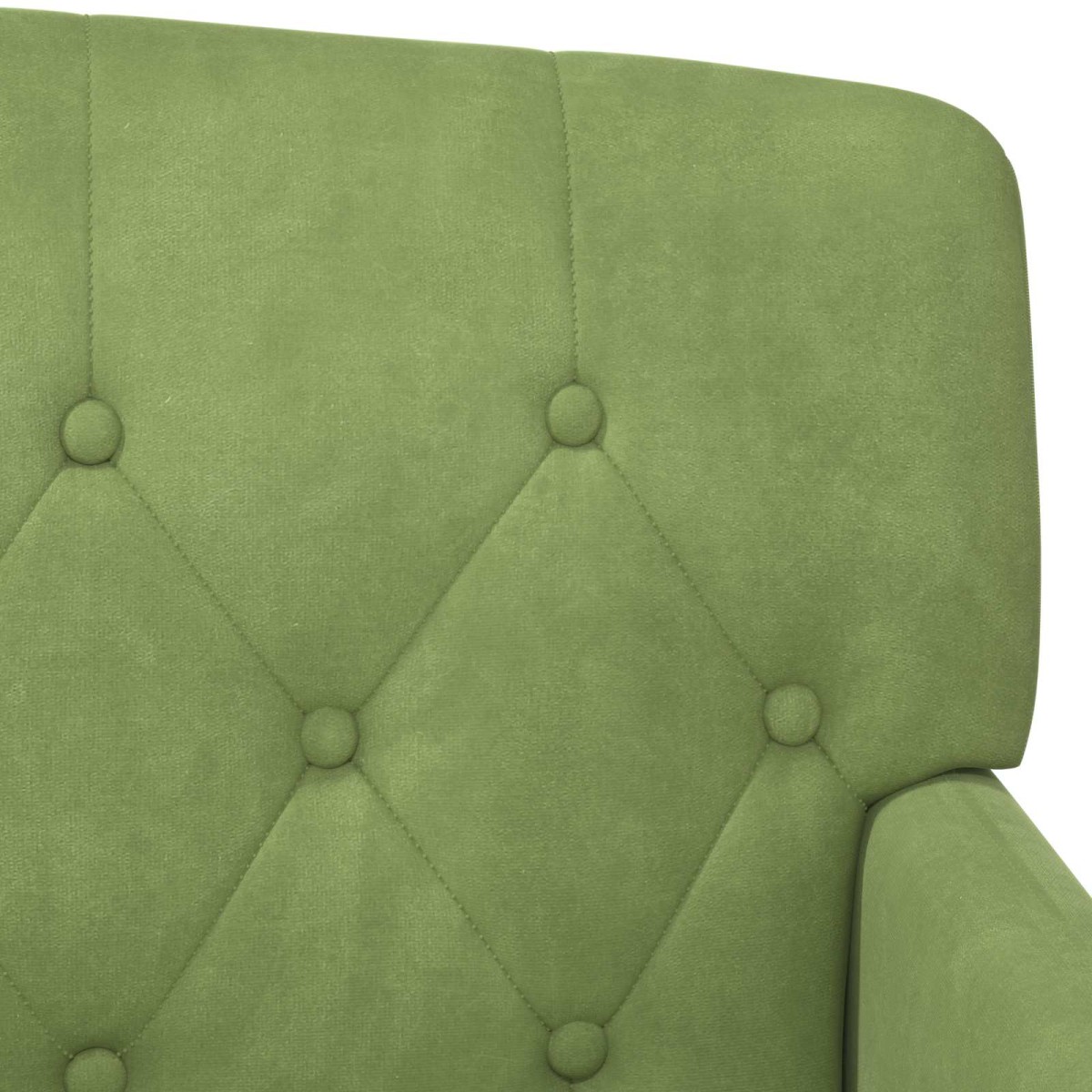 vidaXL Love seat με κουμπιά Ανοιχτό Πράσινο 111 x 65 x 79 εκ Βελούδο