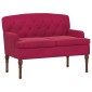 vidaXL Love seat με κουμπιά Κόκκινο 111 x 65 x 79 εκ Βελούδο