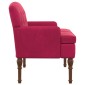 vidaXL Love seat με κουμπιά Κόκκινο 111 x 65 x 79 εκ Βελούδο