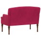 vidaXL Love seat με κουμπιά Κόκκινο 111 x 65 x 79 εκ Βελούδο