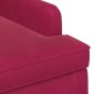vidaXL Love seat με κουμπιά Κόκκινο 111 x 65 x 79 εκ Βελούδο