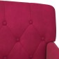 vidaXL Love seat με κουμπιά Κόκκινο 111 x 65 x 79 εκ Βελούδο