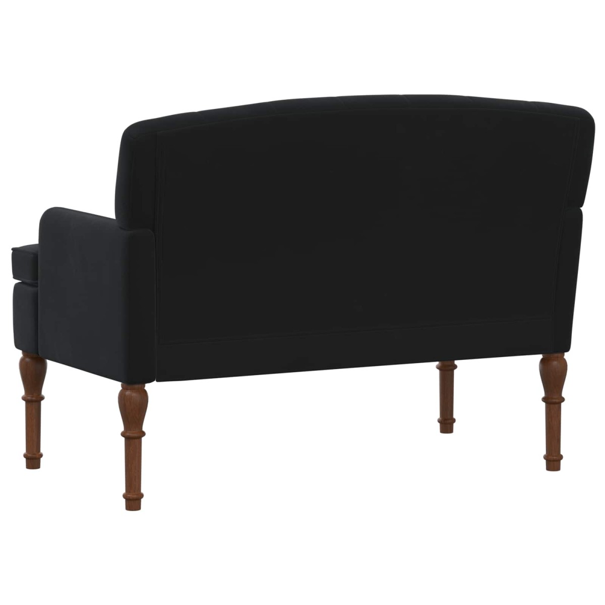 vidaXL Love seat με κουμπιά Μαύρο 111 x 65 x 79 εκ Βελούδο
