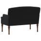 vidaXL Love seat με κουμπιά Μαύρο 111 x 65 x 79 εκ Βελούδο