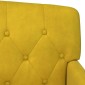 vidaXL Love seat με κουμπιά Απαλό Κίτρινο 111 x 65 x 79 εκ Βελούδο