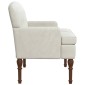 vidaXL Love seat με κουμπιά Κρεμ 111 x 65 x 79 εκ Βελούδο