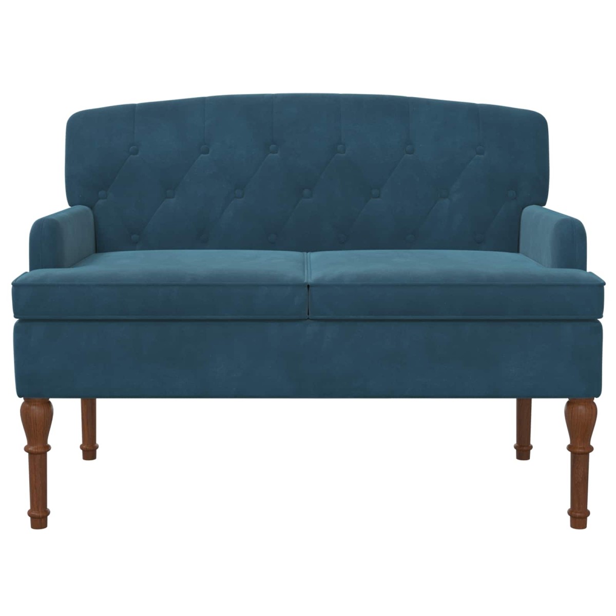 vidaXL Love seat με κουμπιά Μπλε 111 x 65 x 79 εκ Βελούδο